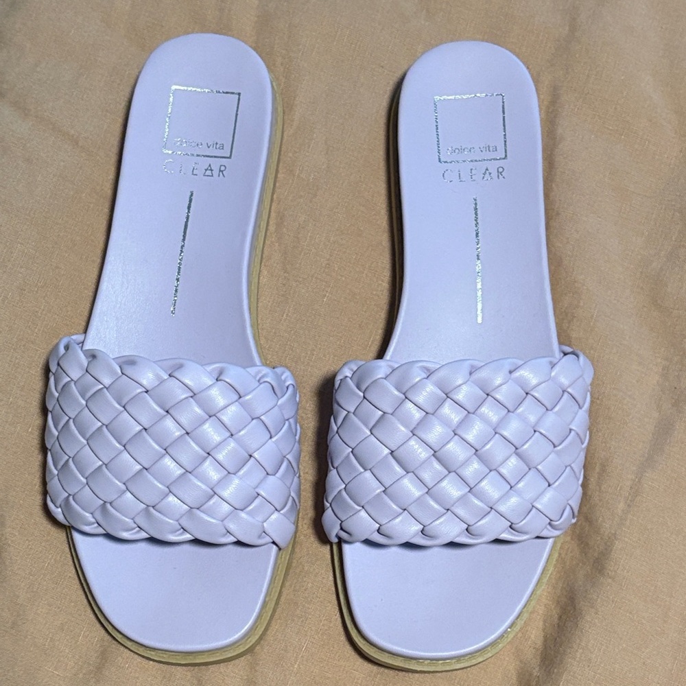 Dolce Vita Women's Grazie Woven Slide Sandals in lavender size 10